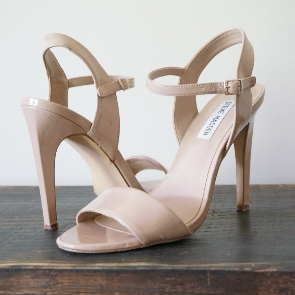 STEVE MADDEN Nude Strappy Heels